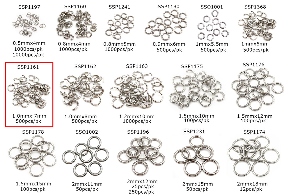 SSP1161 Stainless Steel Open O-Rings