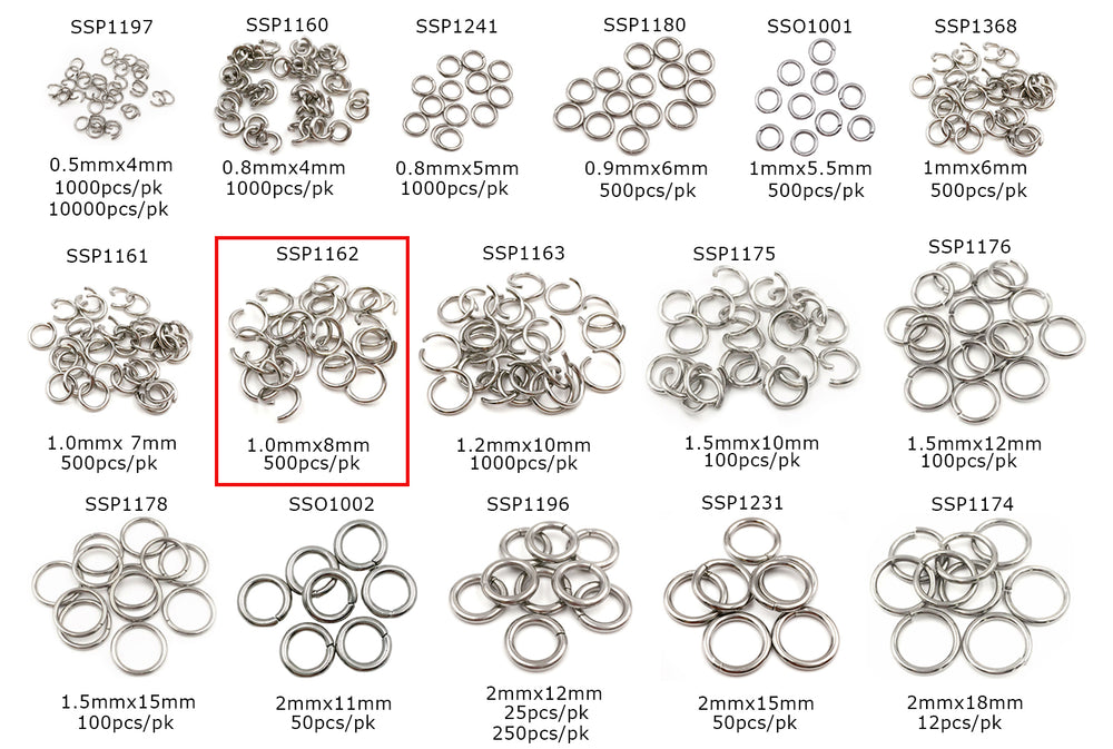 SSP1162 Stainless Steel Open O-Rings