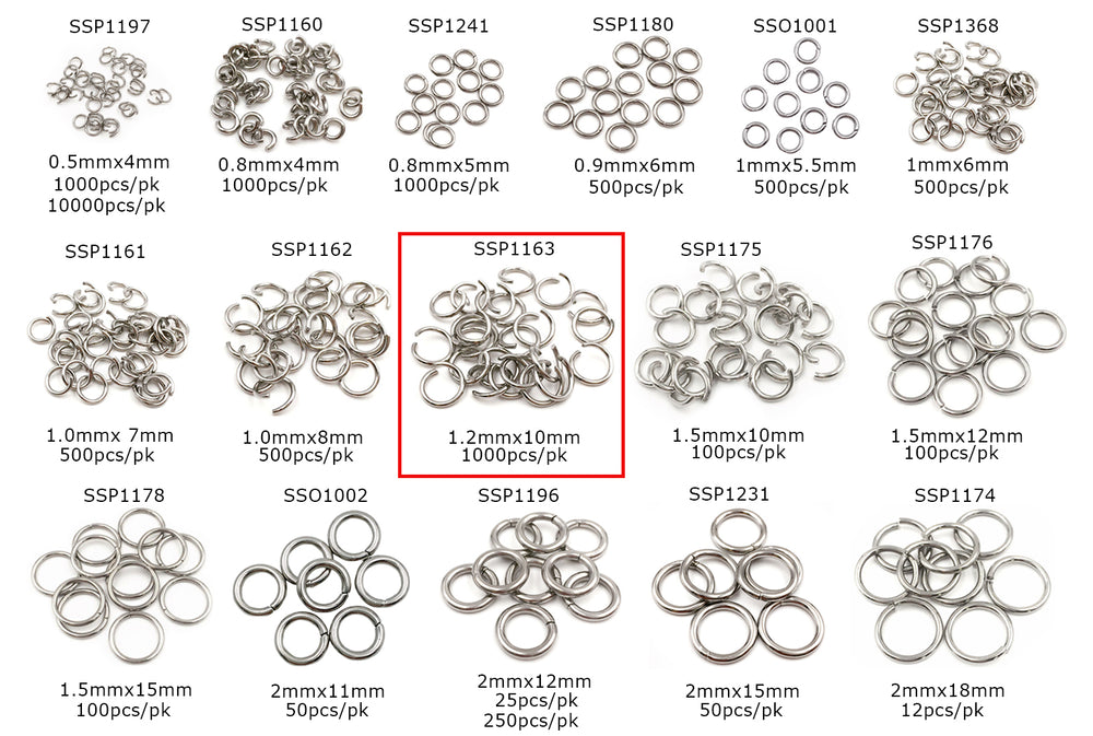 SSP1163 Stainless Steel Open O-Rings