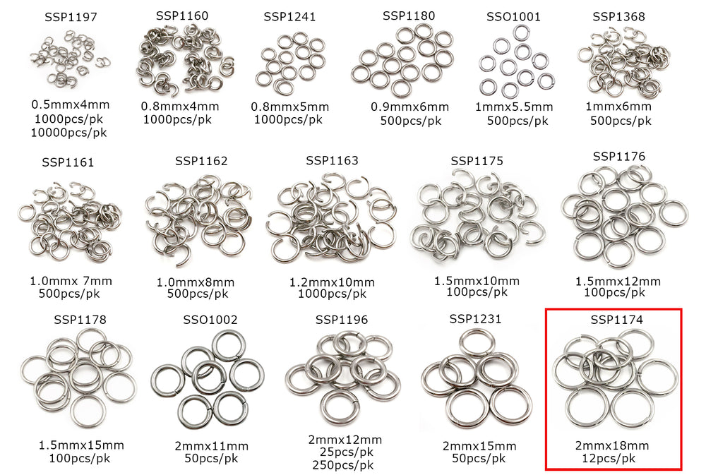 SSP1174 Stainless Steel Open O-Rings