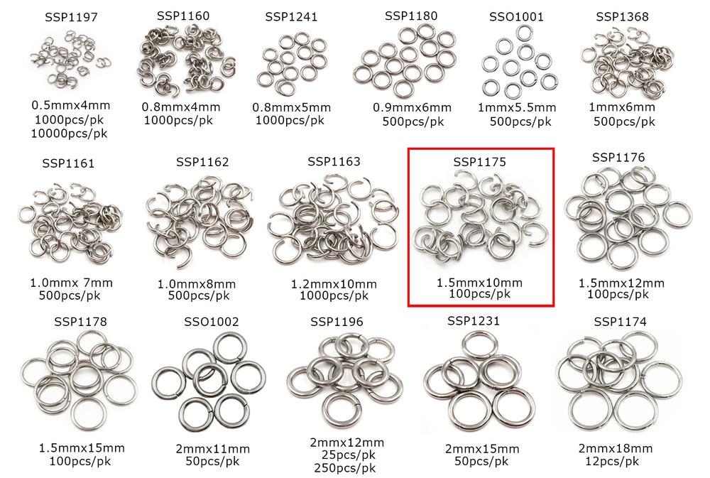 SSP1175 Stainless Steel Open O-Rings