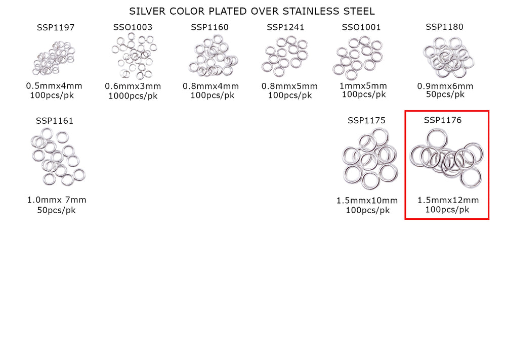 SSP1176 Stainless Steel Open O-Rings