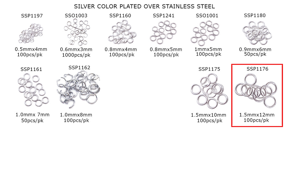 SSP1176 Stainless Steel Open O-Rings