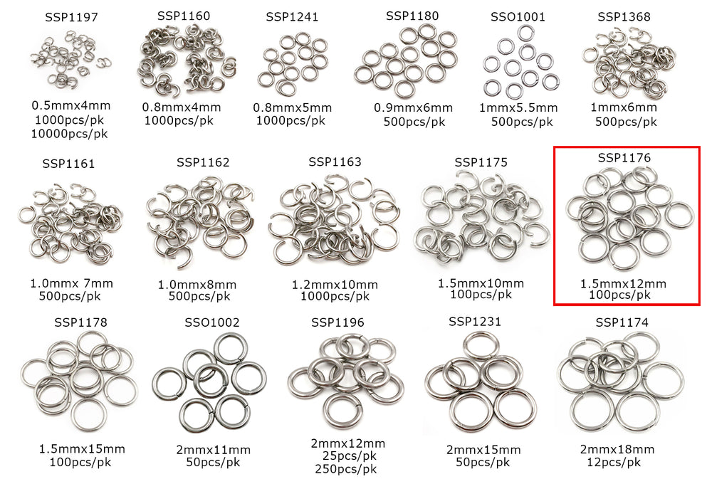 SSP1176 Stainless Steel Open O-Rings