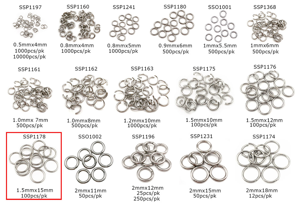 SSP1178 Stainless Steel Open O-Rings