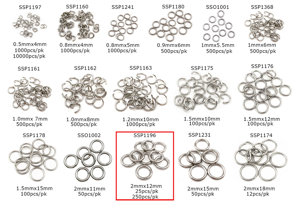SSP1196 Stainless Steel Open O-Rings