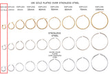 SSP1199  Earring Hoops 12.5mm CHOOSE COLOR BELOW