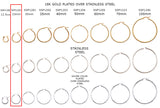 SSP1200 Stainless Steel Earring Hoops 23mm