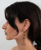 SSP1246 Earring Hoops 100mm CHOOSE COLOR BELOW