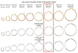 SSP1205 Earring Hoops 60mm CHOOSE COLOR BELOW
