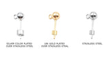 SSP1207  Ball Earring Post CHOOSE COLOR BELOW