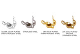 SSP1248 Stainless Steel Crimp Cover 3.2mm CHOOSE COLOR BELOW