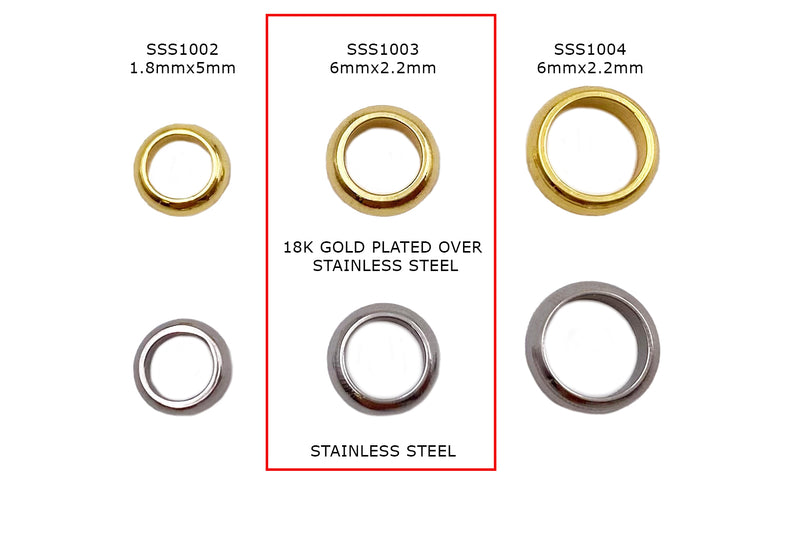 Wholesale Decorative Connector Stainless Steel Metal O Ring Gold