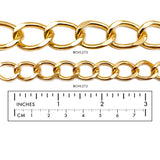 BCH1273 18K Gold Plated Large Curb Chain