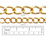 BCH1272 18K Gold Plated Curb Chain