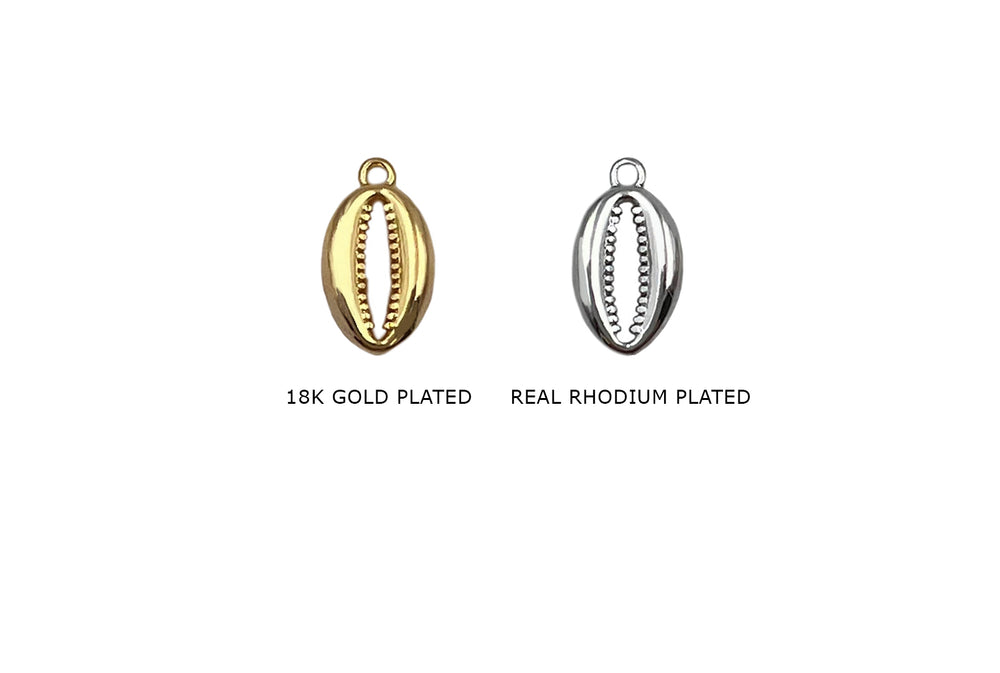 CB2059 18k Gold Plated Dainty Cowry Shell Charm