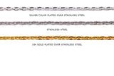 SSC1117 Stainless Steel Oval Link Chain CHOOSE COLOR BELOW