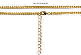 A2068 Ready To Use Adjustable Curb Chain Necklace With Clasp & Extender Chain