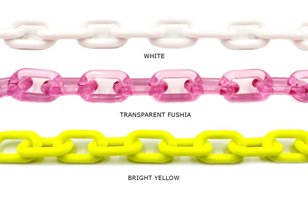 AC1009   Acrylic/Plastic Cable Chain CHOOSE COLOR BELOW