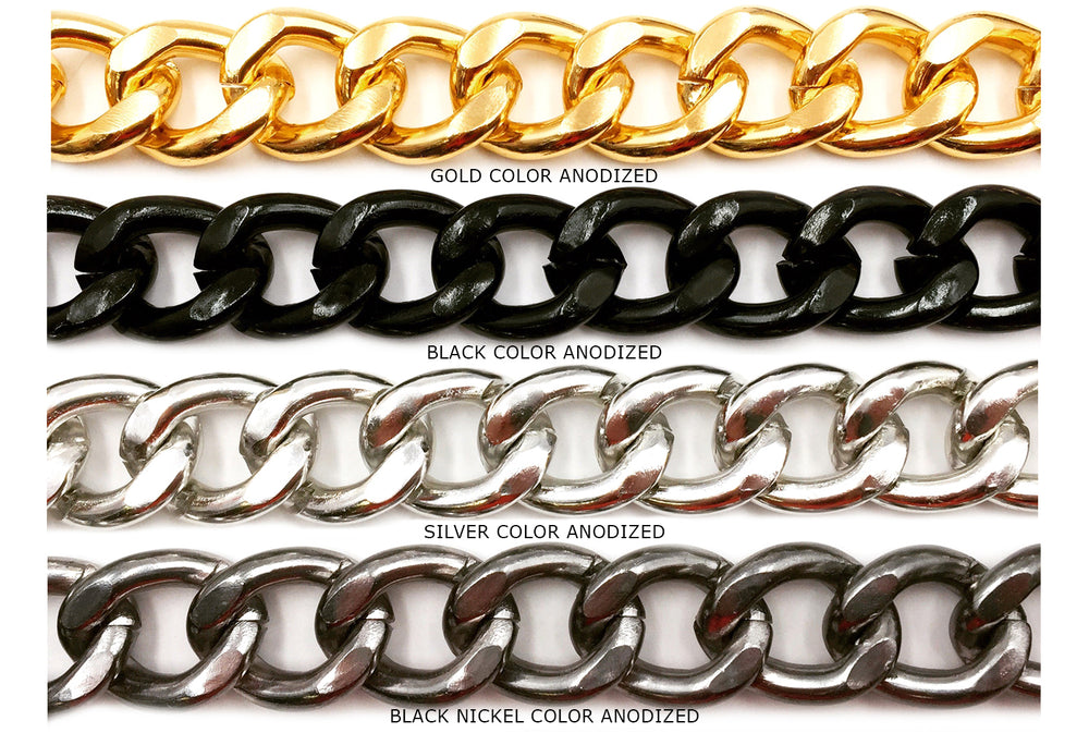 ACYF1028 Aluminum Curb Chain CHOOSE COLOR BELOW