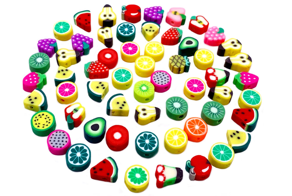 Assorted Acrylic Fruit Beads Charms/Spacers - Acrylic Beads - Fruit Beads –  Athenian Fashions Inc.