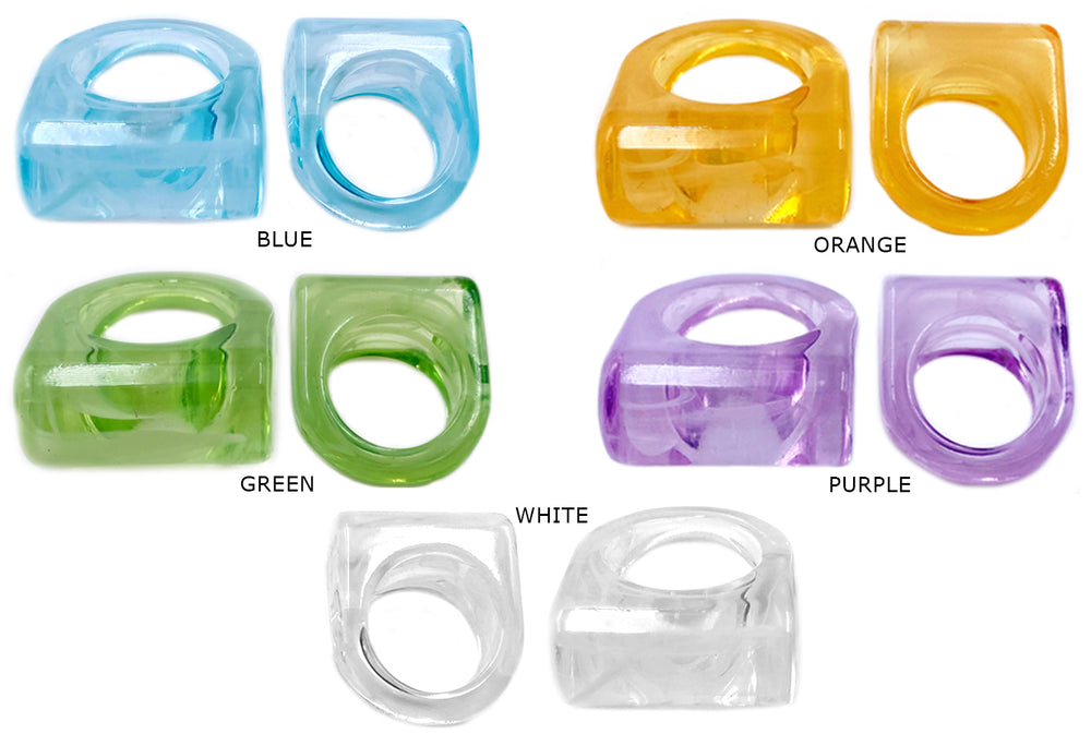 AP1628 Colorful Acrylic Rings CHOOSE COLOR BELOW