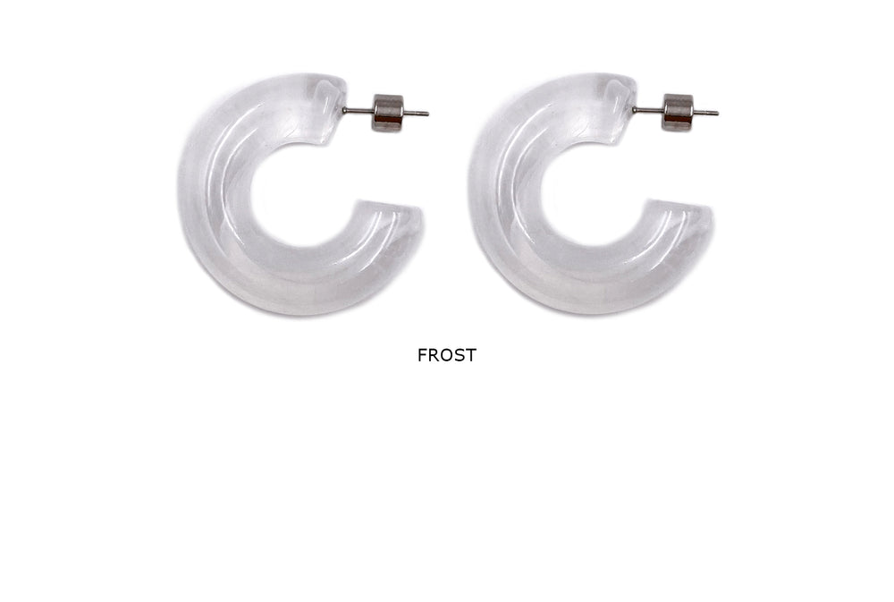 AP1630 Frosted Acrylic Earring Hoops