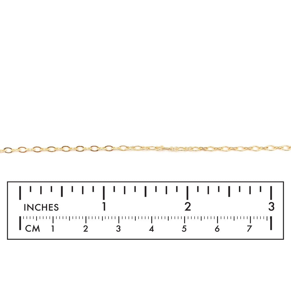 BCH1018  18 Karat Gold Plated Figure Eight Oval Link Chain