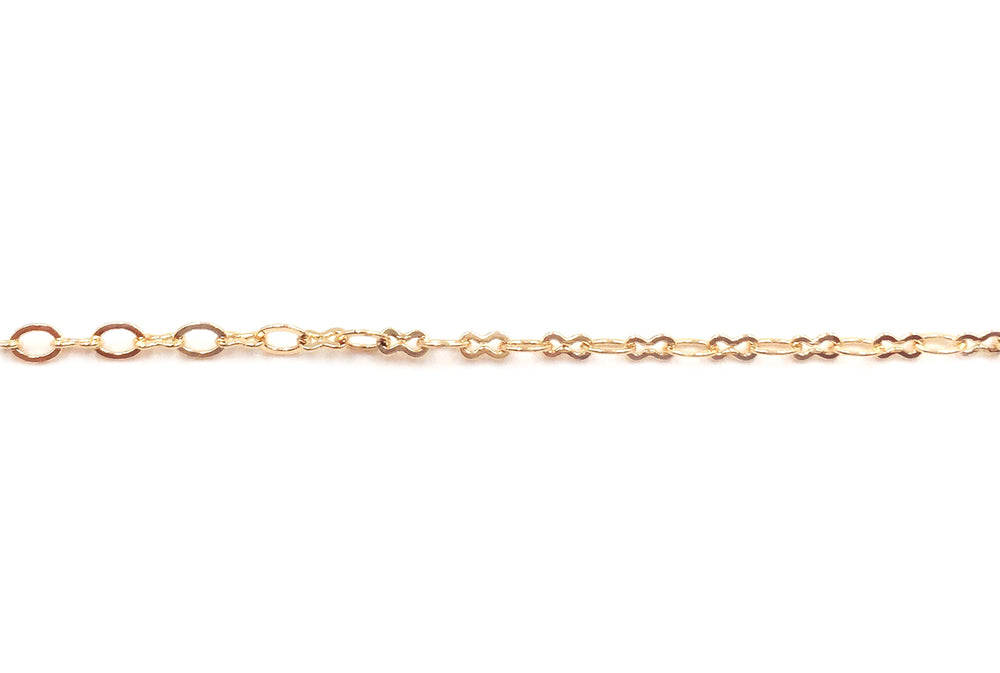 BCH1018  18 Karat Gold Plated Figure Eight Oval Link Chain