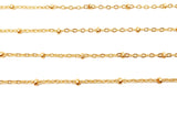 BCH1033 18 Karat Gold Beaded Ball Chain