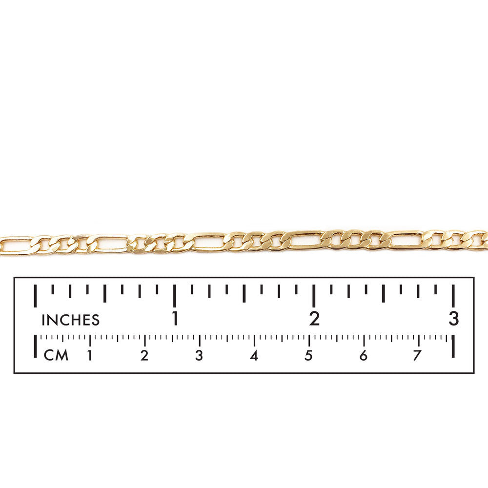 BCH1062 18 Karat Gold Plated Figaro Chain