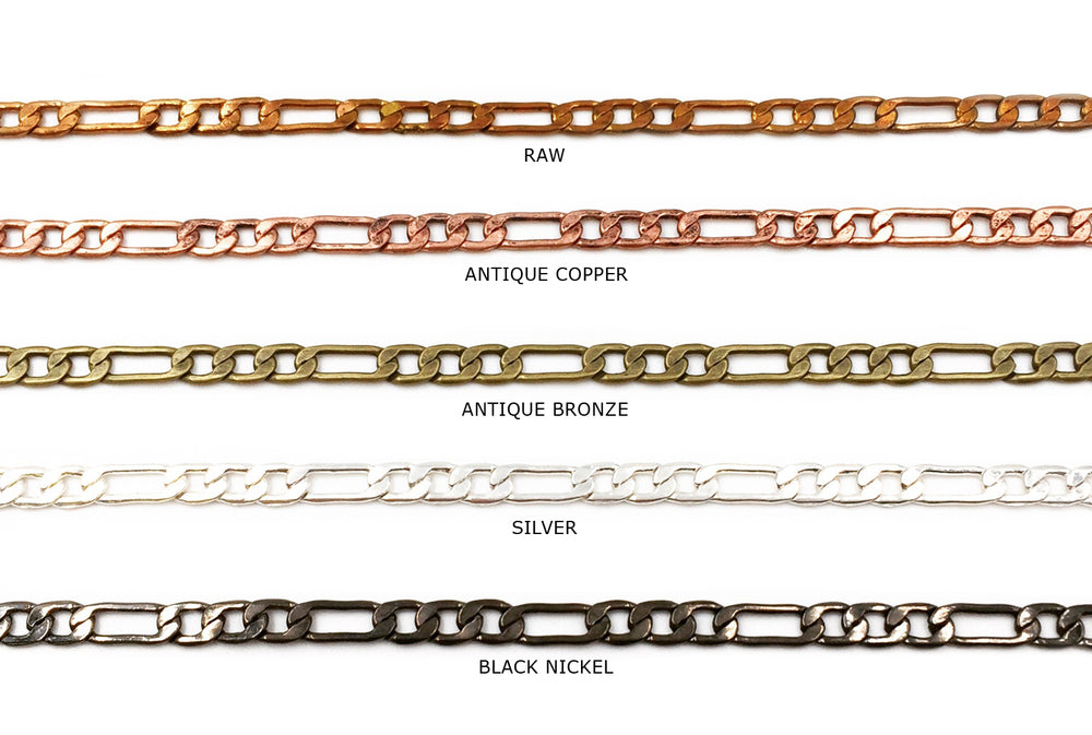 BCH1062 Figaro Chain CHOOSE COLOR BELOW