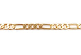 BCH1062 18 Karat Gold Plated Figaro Chain