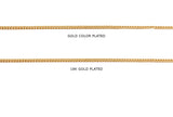 BCH1089 18K Gold Plated Diamond Cut Curb Chain