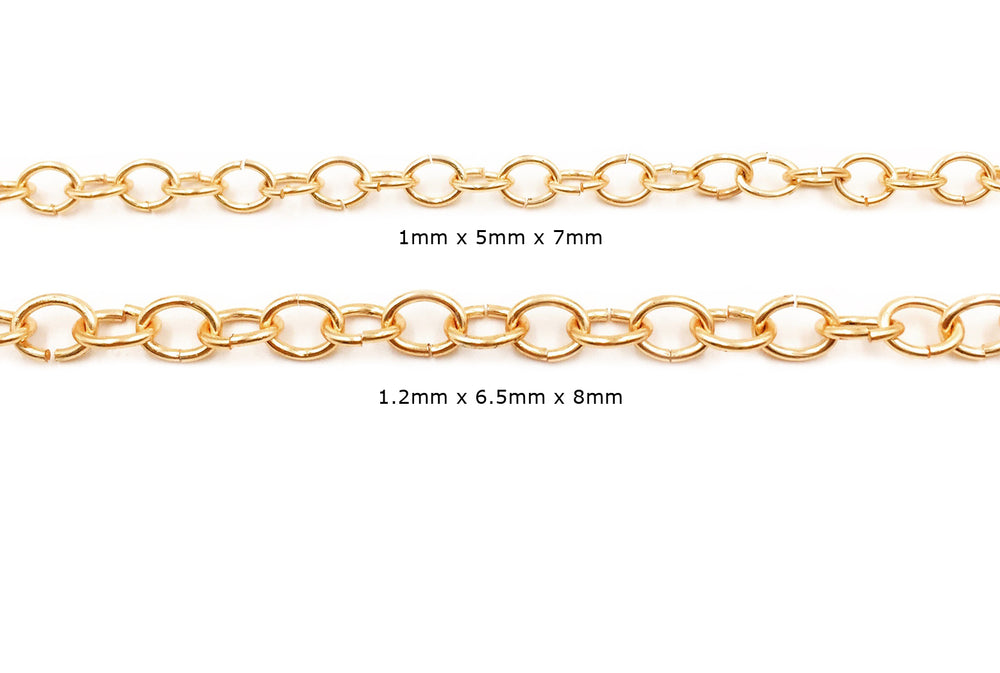 BCH1124-5 Oval  O-Ring Strand CHOOSE SIZE BELOW
