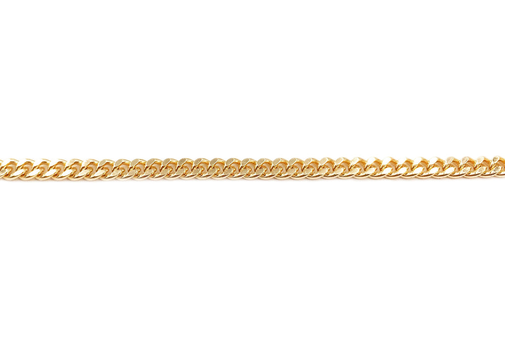 BCH1175 18 Karat Gold Plated Diamond Cut Curb Chains