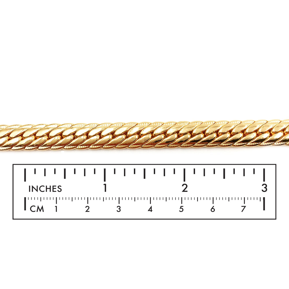 BCH1192  18 Karat Gold Plated Decorative Curb Chain