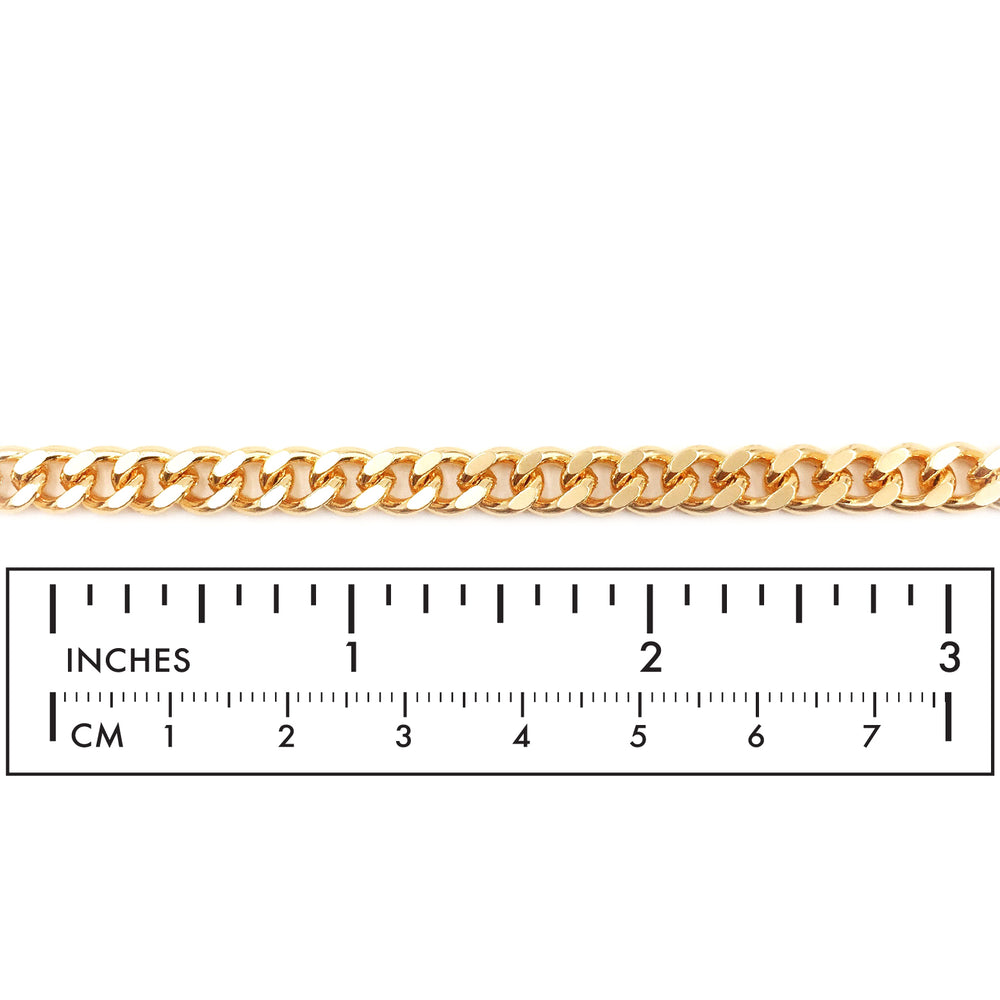 BCH1233 18 Karat Gold Plated Curb Chain