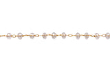 BCH1241 18k Gold Plated Clear Faceted Glass Beaded Chain no