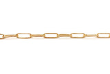 BCH1245  18 Karat Gold Plated Oval Link Paper Clip Chain