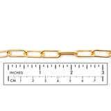 BCH1246  18 Karat Gold Plated Oval Link Paper Clip Chain
