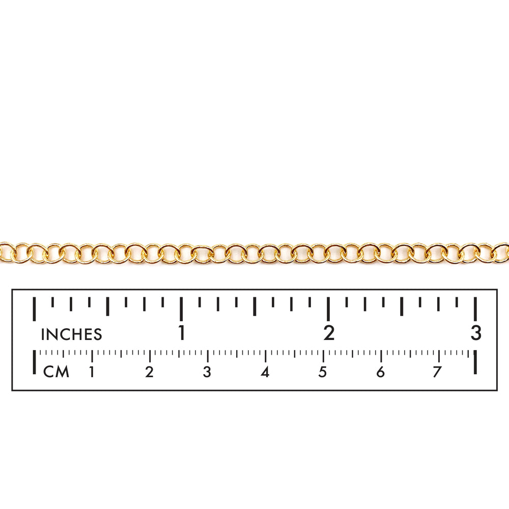 BCH1255 18 Karat Gold Plated Round Link Extension Chain