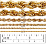 BCH1259  18k Gold Plated Rope Chain