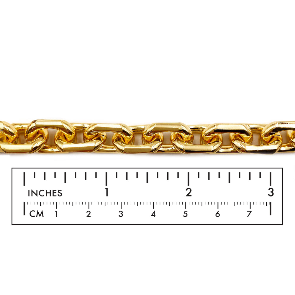 BCH1263  18k Gold Plated Rounded Oval Link Chain