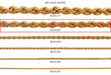 BCH1267  18k Gold Plated Rope Chain