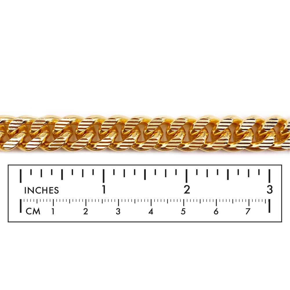 BCH1269 Textured Diamond Cut Curb Chain