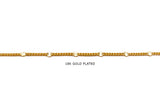 BCH1275 18k Gold Plated Bar and Curb Link Chain