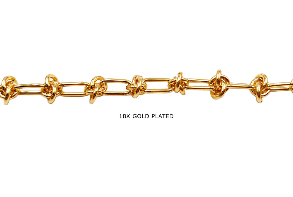 BCH1276 18k Gold Plated Barb Wire Chain For Jewelry Making