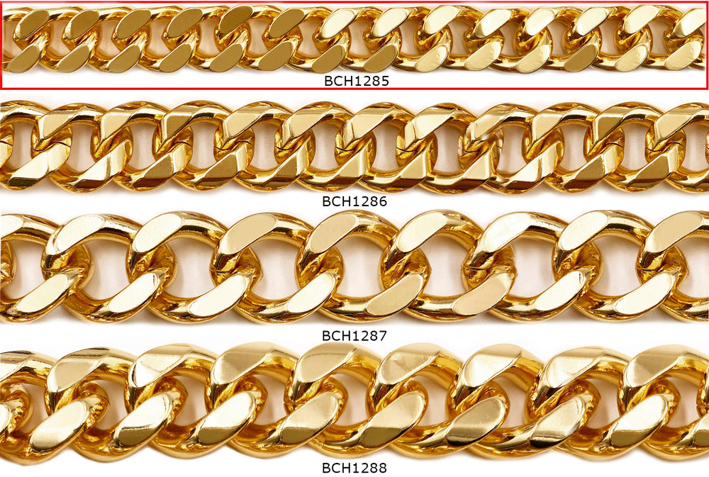 BCH1285 18k Gold Plated Cuban Link Chain