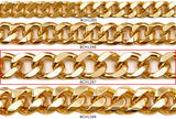 BCH1287 18k Gold Plated Curb Chain